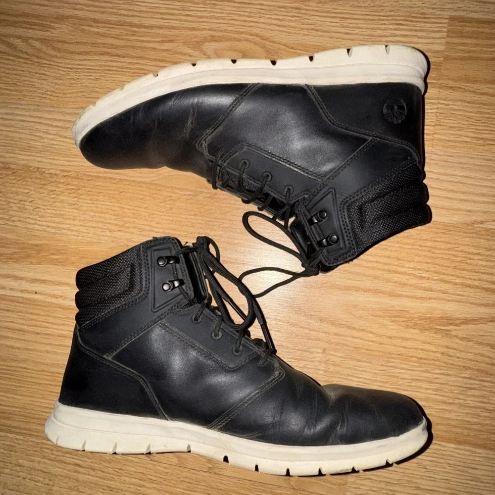 Timberland Men's Size 11 Graydon Mid Lace Up Black Lace Sneaker Boots